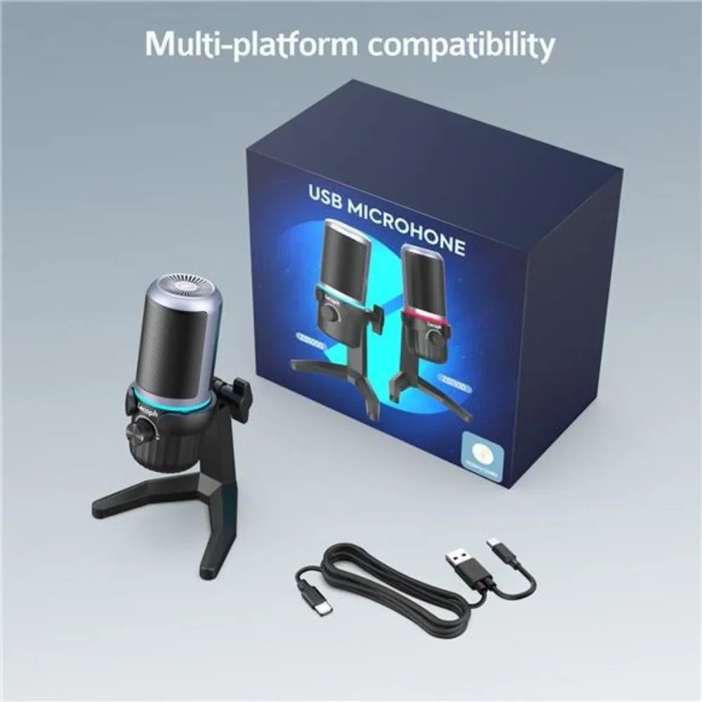 USB Microphone, Condenser Mic for PC/Laptop with Volume Control and Mute Button